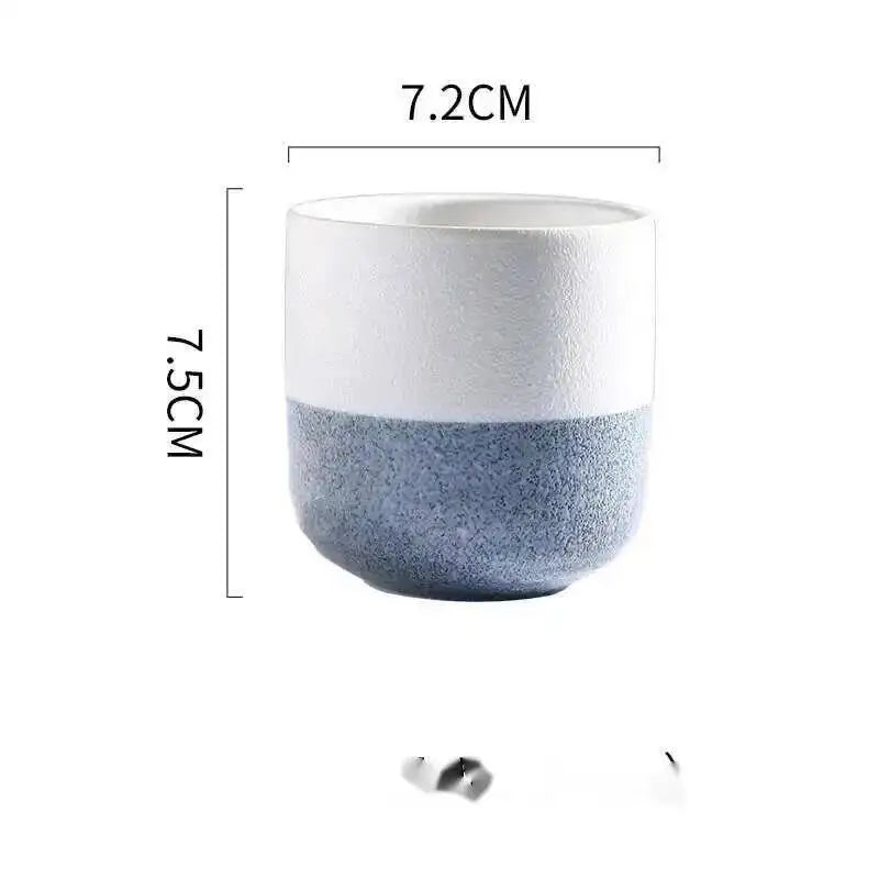 Tea Cup Japanese 200ml Coffee Mug Coarse Ceramic Originality Stackable Water Teacup Sake Wine Cups Friend Gift Quake 200ML Style 7 200ML