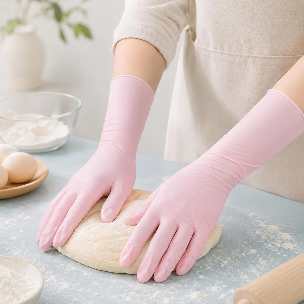 S/M/L Nitrile Cleaning Gloves Kitchen Dishwashing Gloves Food-grade Safe Disposable Gloves Multi-purpose Household Cleaning Tool Quake