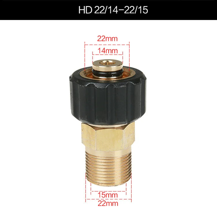 M22 14/15MM Cleaning Machine Discharging Tube High-Pressure Car Washing Gun Joint Universal Adapter Quake A