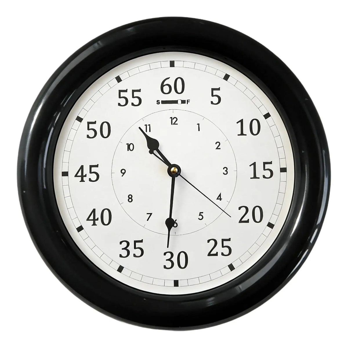 Versatile Wall Clock Modern Design Easy Read Decorative Accent for Bedroom Bathroom Dining Home Quake Black