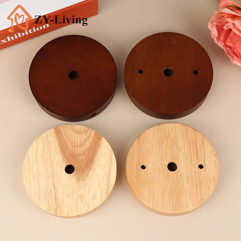 10/12cm Wood Lamp Base Modern Ceiling Plate Wooden Ceiling Holder Pendant Lamp Fitting Chandelier Base DIY Lighting Accessories Quake