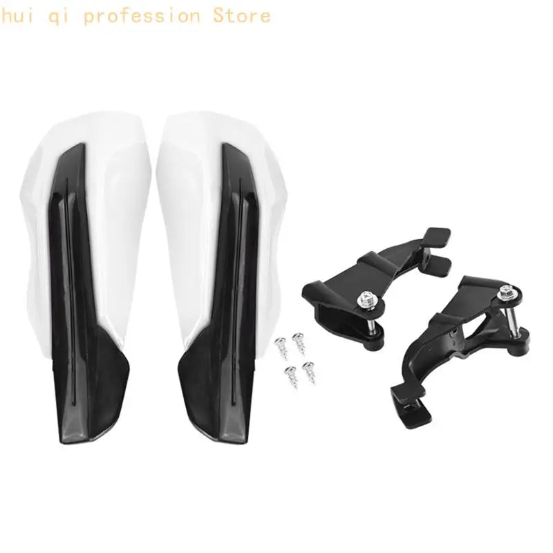 Replacement Handguard for Trail Bars, Plastic Guard Pair with Brackets for Brush Contact and Cold Wind Use H8WE Quake White CN