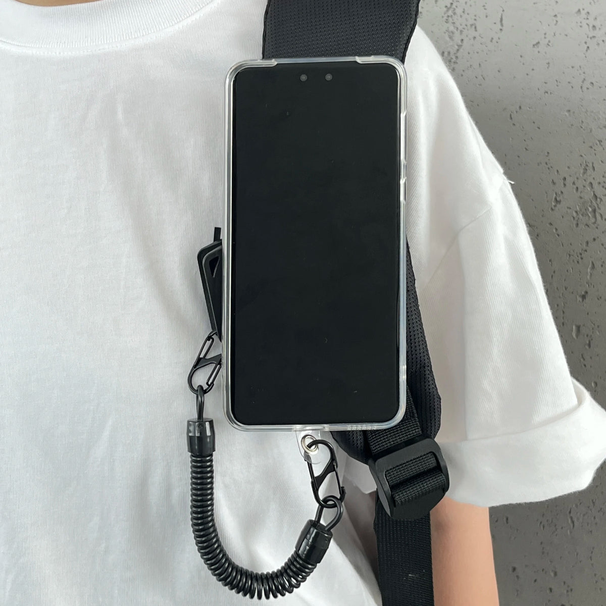 Free Hands Magnetic Belt Clip Holder Mobile Phone Holder Backpack Clip Metal Hook Spring Rope For Magsafe iPhone Accessories Quake