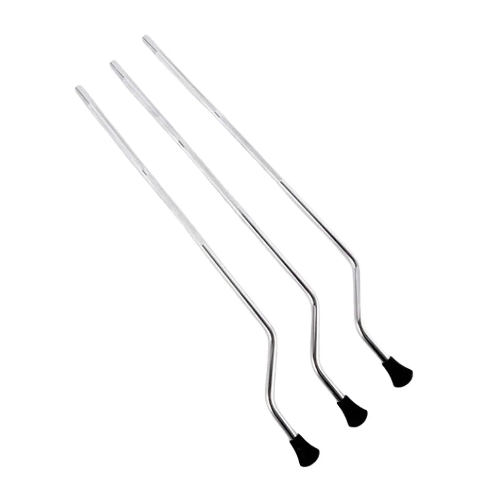 3pcs Floor Tom Drum Leg, Tom Feet Bracket Holder Anti-slip, Tom Drum Stand Feets Replacement Quake silvery