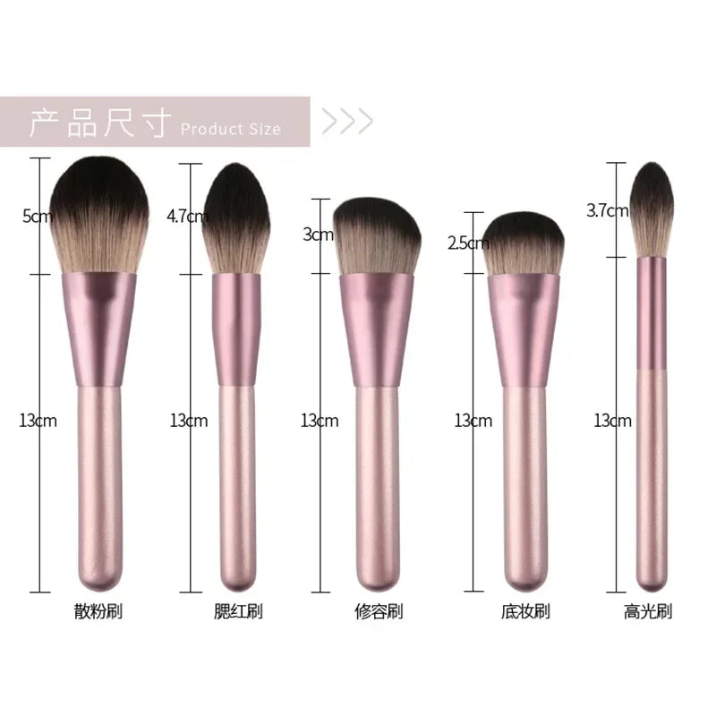 12Pcs/Set Makeup Brushes Foundation Eyebrow Lip Blusher Cosmetic Pink Beauty Makeup Brush Kit Quake