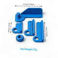 5-Angle Adjustable Drill Guide 0°30°45°60°90° Precision Positioning Drill Jig 3 Length Replaceable Portable Woodworking DIY Tool Quake Blue