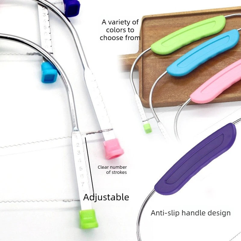 Adjustable Cake Leveler Slicer Stainless Steel Wire Bread Cutter DIY Toast Layer Slicing Tool for Home Baking Quake