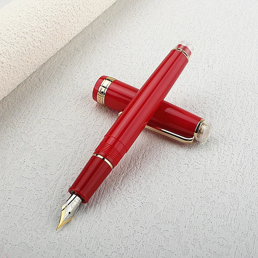 Jinhao 82 Fountain Pen Golden Clip EF/F/M Nib Acrylic Ink Pen Luxury Writing Pens for Stationery Business Office School Supplies Quake