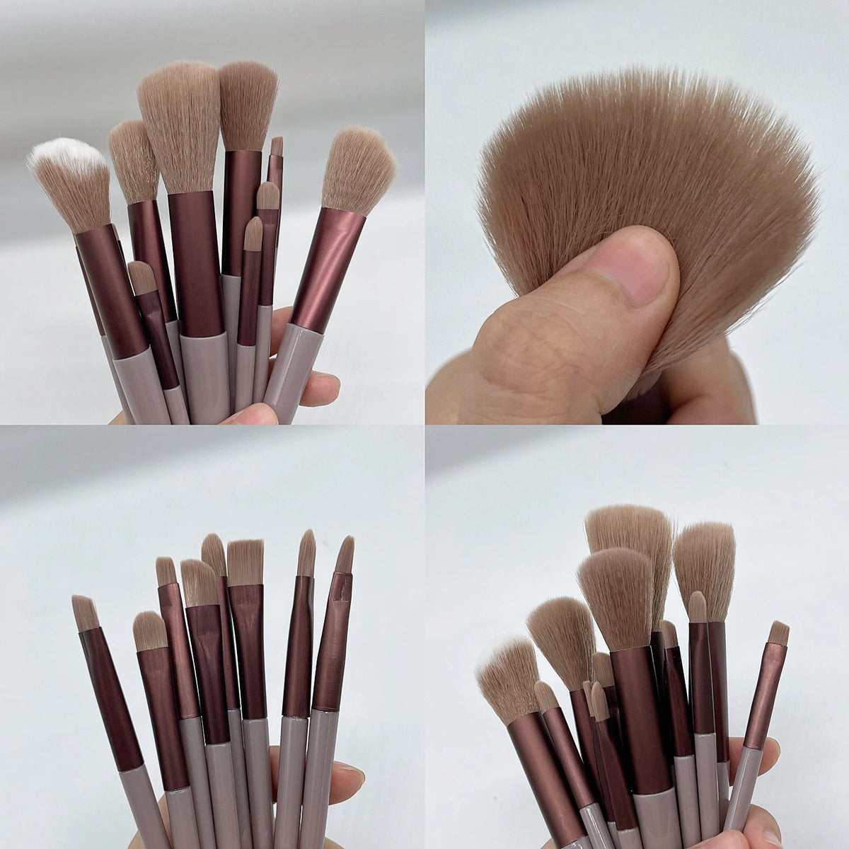 13Pcs Soft Beauty Makeup Brushes Set Foundation Eyeshadow Blush Cosmetic Tools with Storage Bag for Women Quake