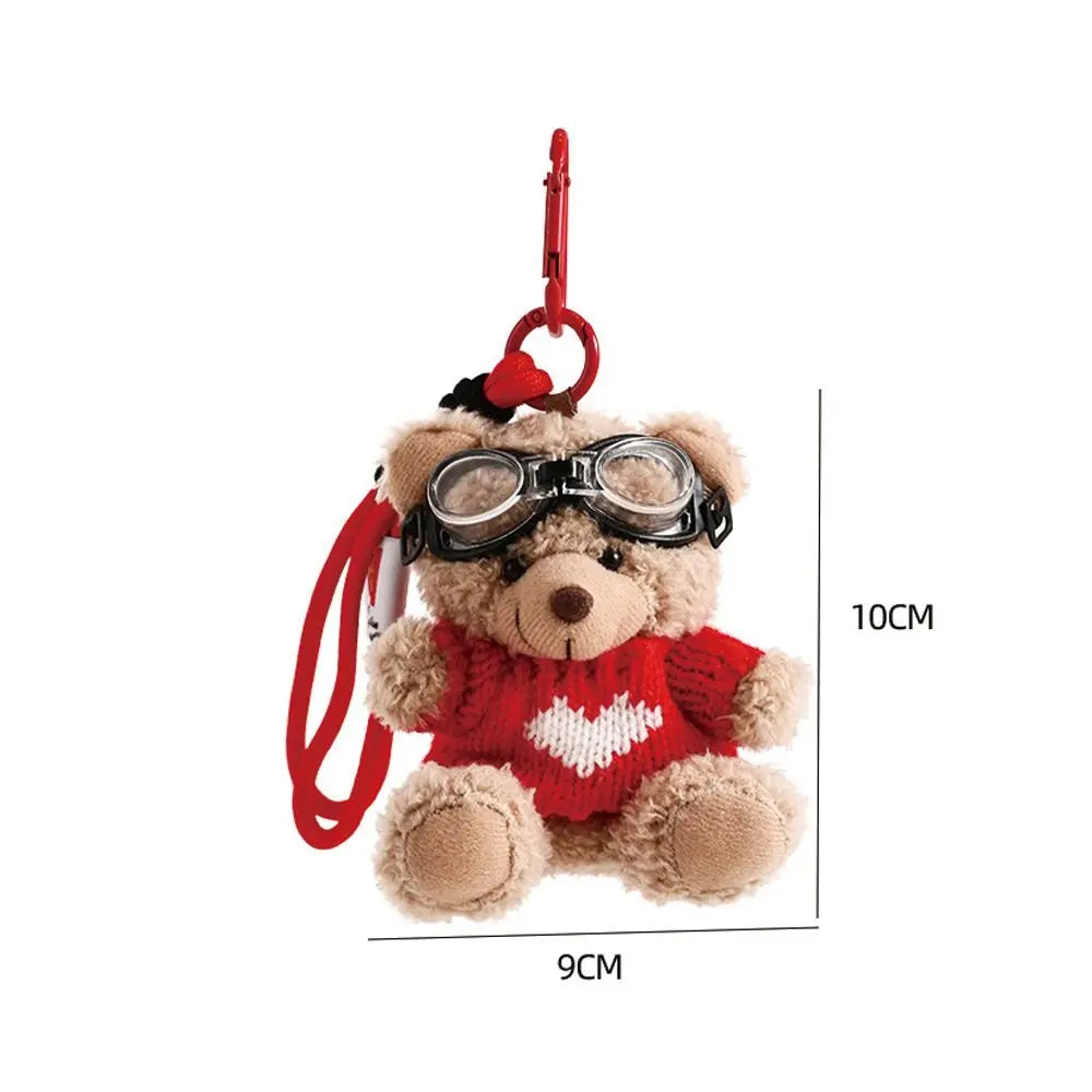 Cartoon Brown Bear Doll Plush Bear Pendant Cute Bag Accessories Plush Hangings Hangings Ornament Pendant Gift Quake