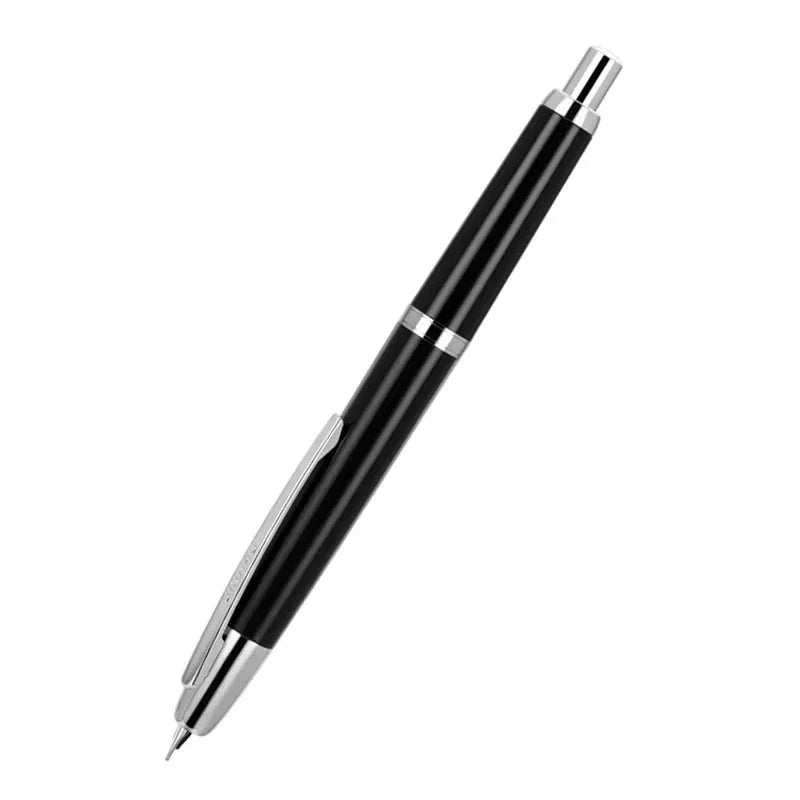 Smooth JINHAO 20 Press Fountain Pen Retractable EF F Nib Transparent Black Writing Ink Pen with Converter School Office Supplies Quake black F 0.5MM