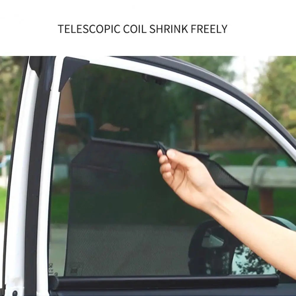 Quality Car Roller Curtains Auto Stretch Easy Installation Car Window Sunshade Car Auto Styling Window Sunscreen Quake