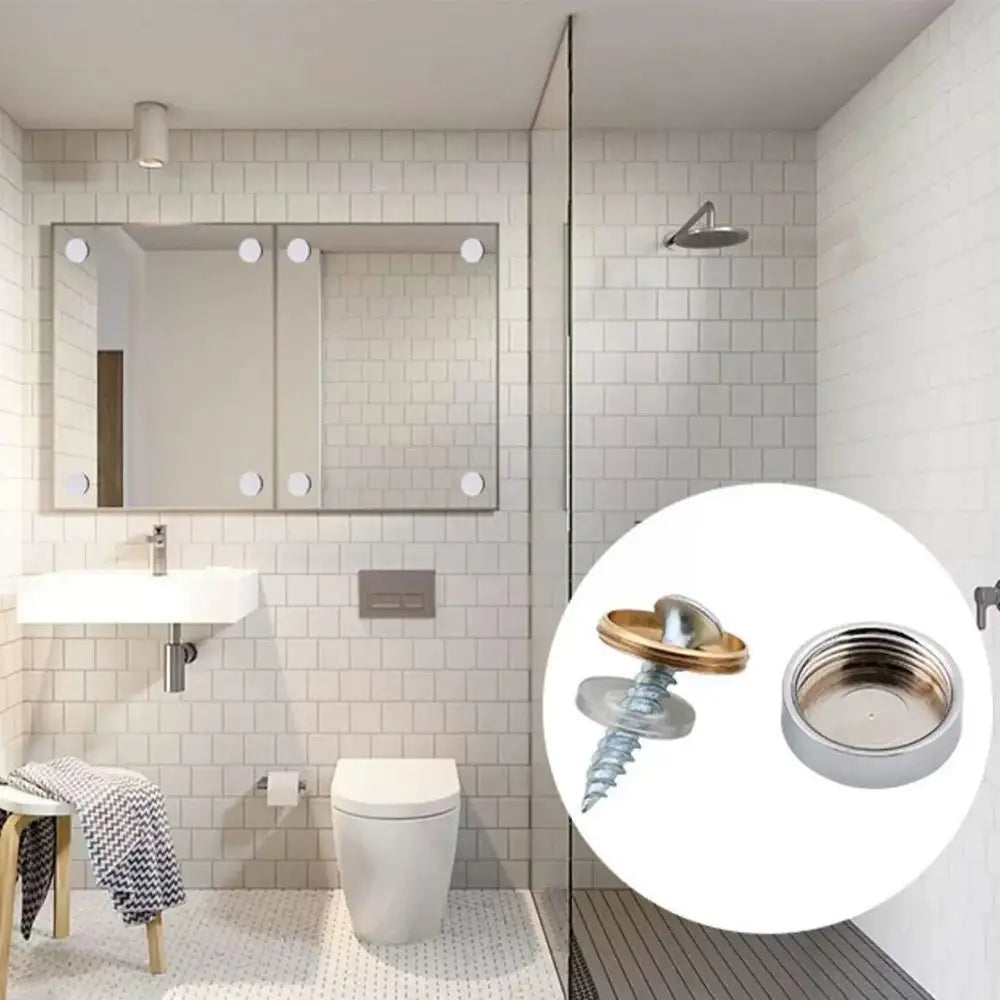 Home Improvement Copper Screws Decorative Cap Silver Multiple Sizes Decoration Screw Covers Mirror Fixing Nails Mirror Quake