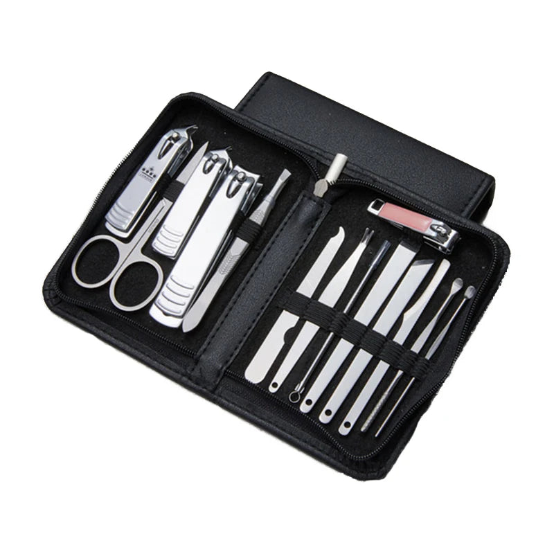 7/20Pcs Stainless Steel Silver Manicure Tool Set Nails Clipper Dead Skin Pliers Trimmer Portable Manicure Tool Suit Quake