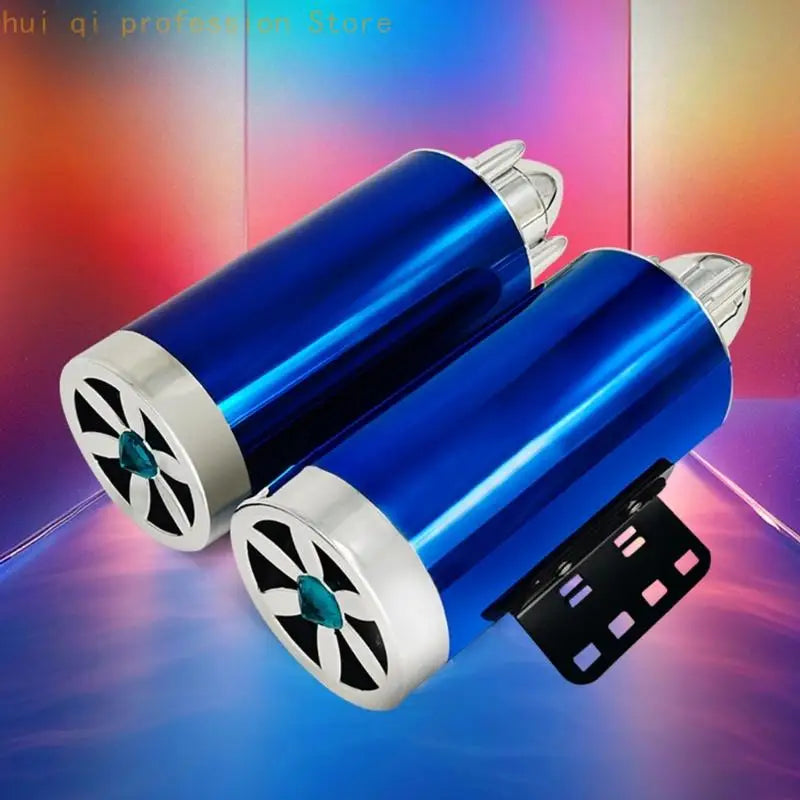 Double Channel Subwoofer Imitation Exhaust Pipe Audios System Motorbike Speaker H8WE Quake