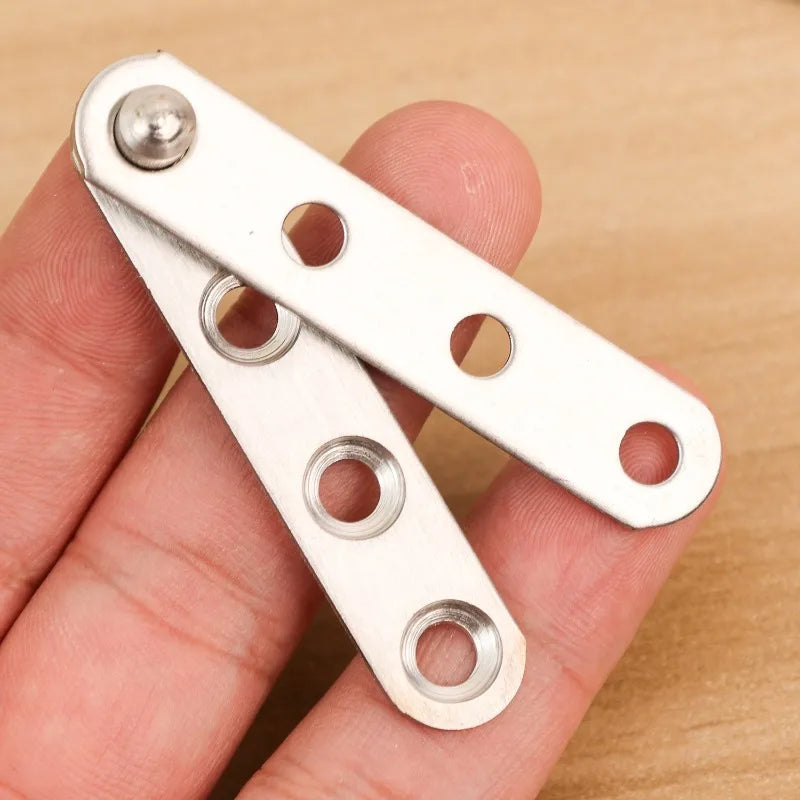 12/2PCS Stainless Steel Pivot Hinge Rotating Cabinet Door Invisible Hinge Upper and Lower Axis Hinges Furniture Hardware Tools Quake