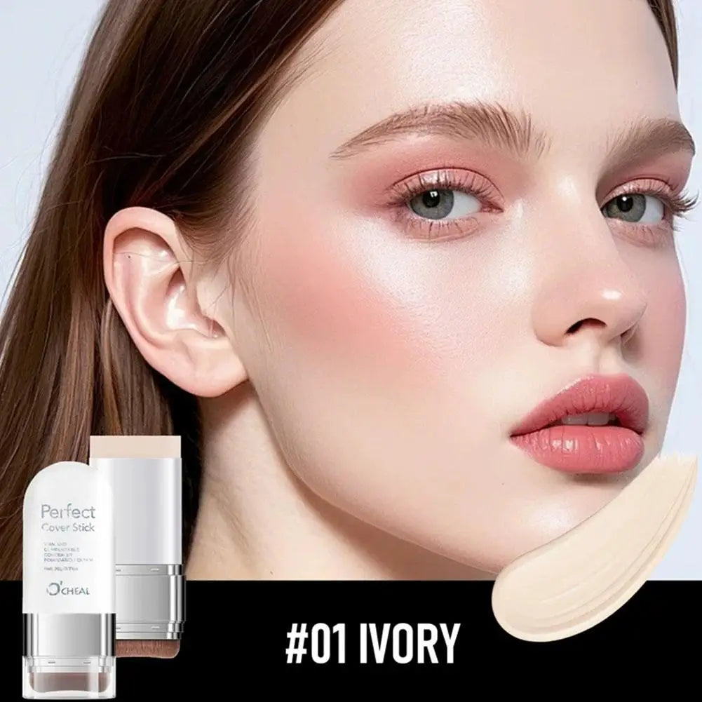 Perfect Cover Stick Concealer Foundation Stick, Lightweight Natural Coverage, Smooth Texture Easy Application For Daily Makeup Quake
