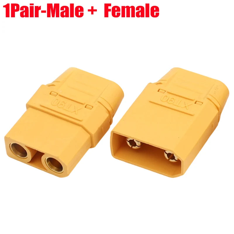 20/1Pairs Male Female XT90 Terminal Plugs for RC Lipo Battery Drone Boat Airplane Welding Wire Cable Adapters Connector Plugs Quake 1Pair-Mixed