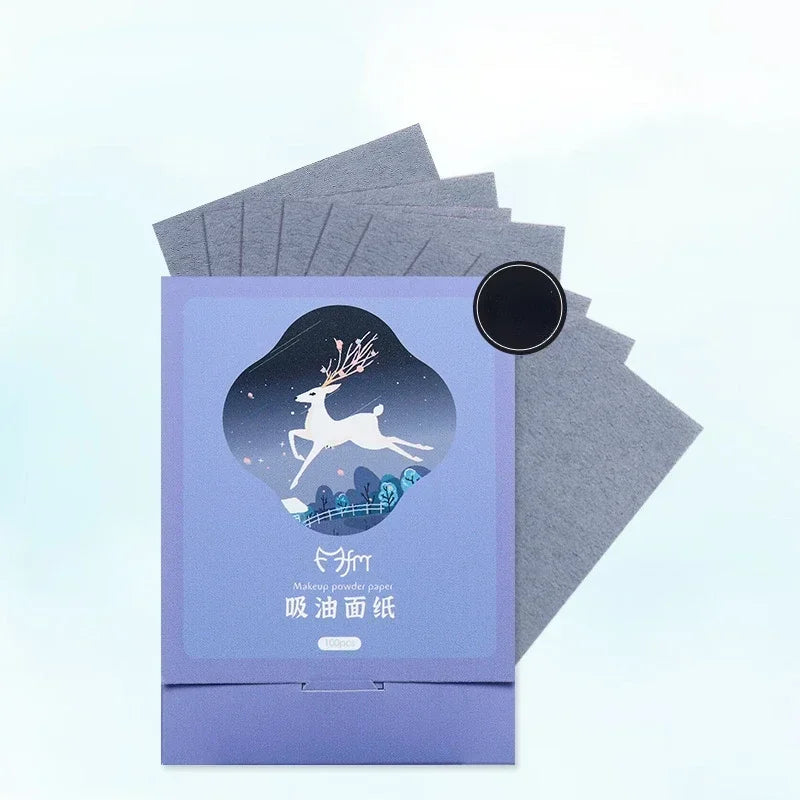 100pcs/set Facial Oil Blotting Paper Matte Face Wipes Oil Control Oil-absorbing Face Cleaning Beauty Makeup Tools Accessories Quake No.8 100pcs