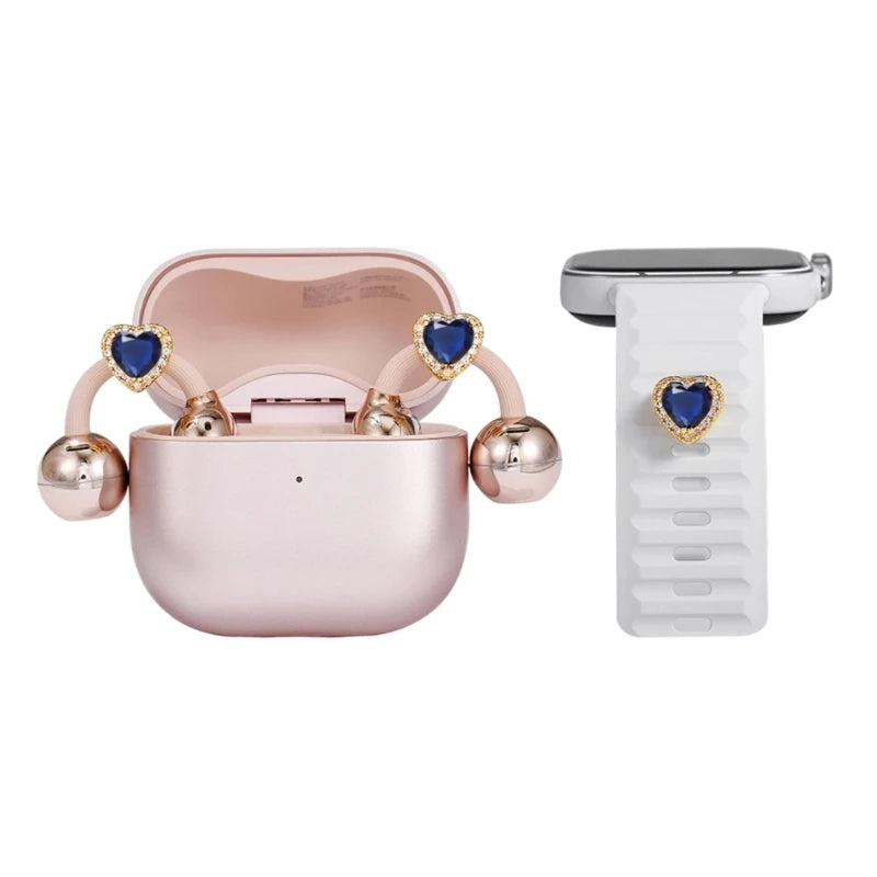 Lightweight Earbud Charm Compatible for FreeClip 1/2, Heart Ear Clip for Date Night and Party Look Styling 2Pcs K1KF Quake