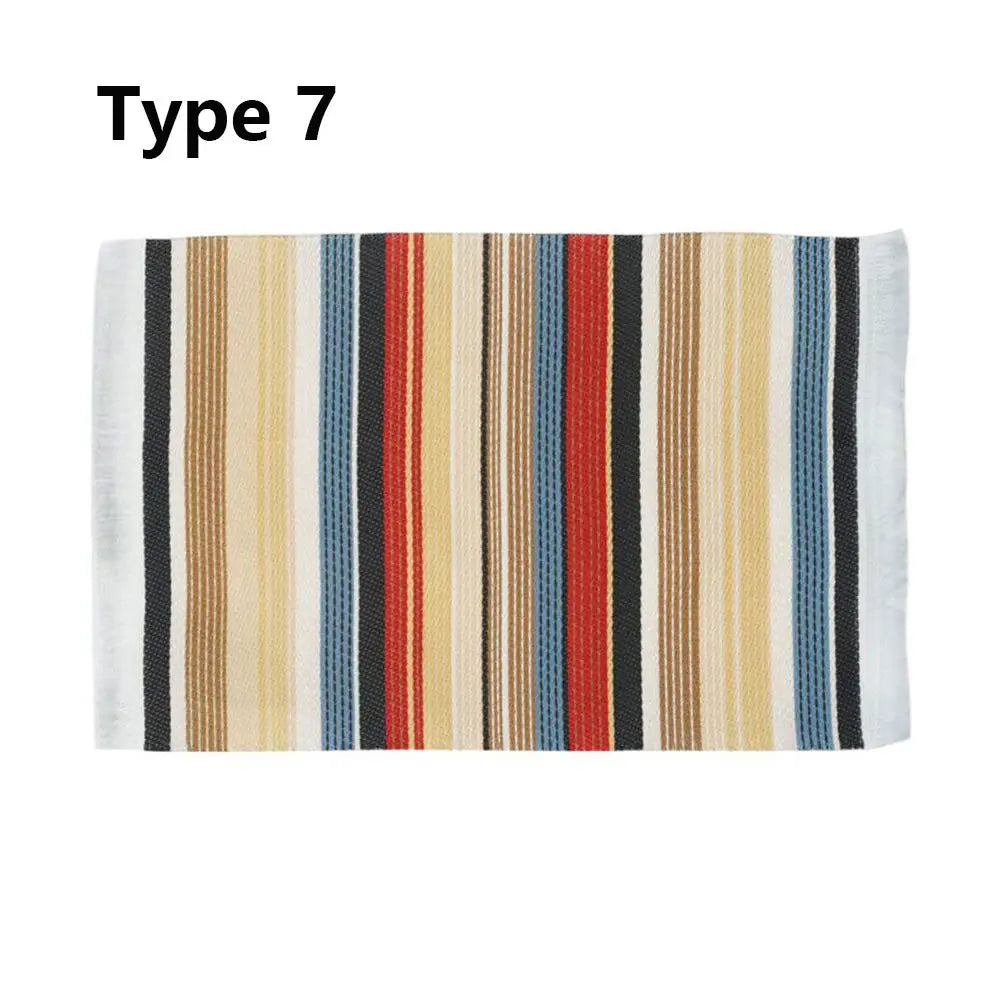 Toy Playing House Turkish Style Floor Coverings Miniature Weaving Rug Accessories Dollhouse Carpet Quake type 7