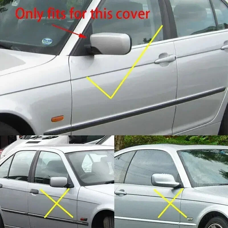 For BMW 3 Series E46 1998-2005 E39 1996-2003 LHD Replacement Rearview Side Mirror Cover Wing Cap Exterior Rear View Case Trim Quake