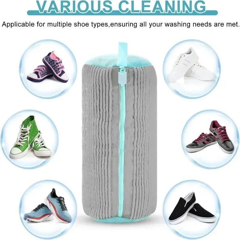 Reusable Shoe Washing Machine Bag for Sneakers Tennis Shoes Unstain Durable Shoe Cleaning Bag for Washing Machine Quake