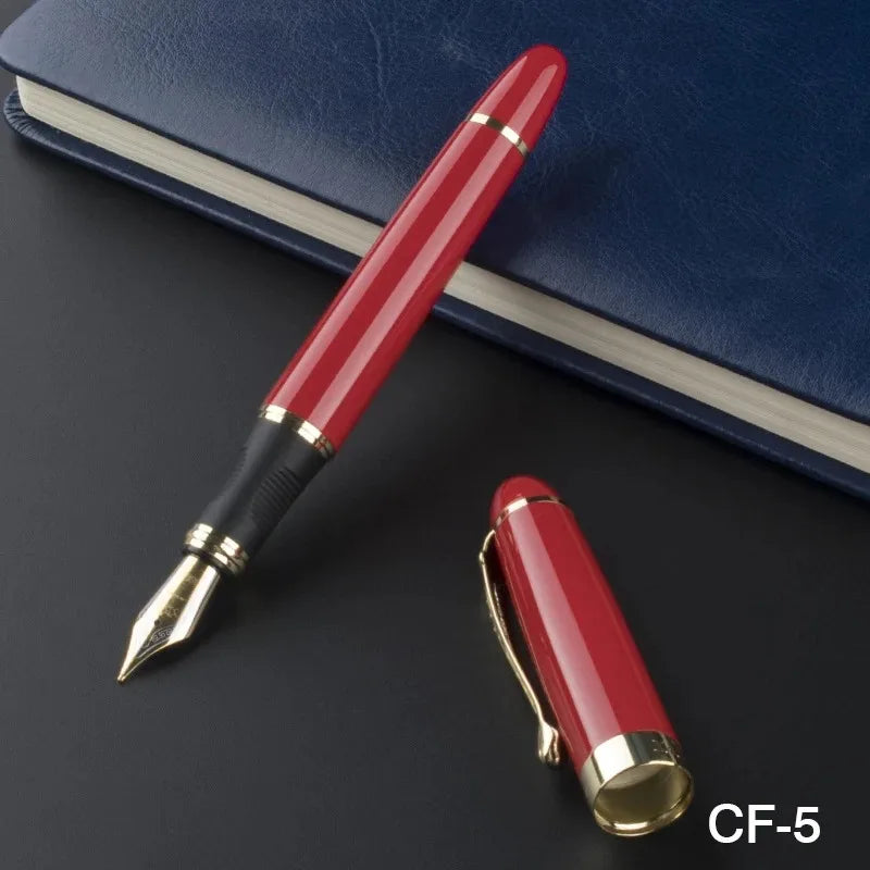 New jinhao x450 Luxury High Quality Metal Black Ink Fountain Pen 0.5 mm Nib Pens School & Office Supplies Gift Quake