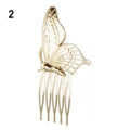 Girls Metal Butterfly Hair Combs Alloy Hair Clips for Women Hairgrips Hairpins Headwear Gifts Hair Accessories Gold Sliver Color Quake Gold