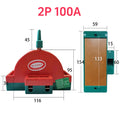 1Pcs 2 Pole Double Throw Knife Disconnect Switch 32A 63A 100A DPDT Cutter Safety Disconnect Switch Power Disconnect Switch Quake 2P100A