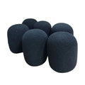 6pcs Microphone Cover High Density Mic Windscreen Sponge Foam For Most Standard Microphones Quake black