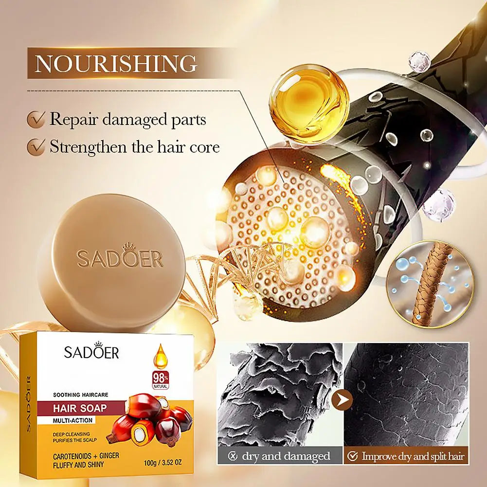 Multi-action Smoothing Haircare Deep cleansing Hair SOAP Deep cleansing Purifies the scalp Fluffy and shiny for All Hair Types Quake