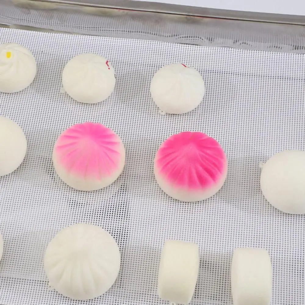 1Pcs Square Oven Kitchen Accessories Steamer Mesh Pad Silicone Reusable Dehydrator Sheets Non-Stick Food Fruit Dryer Baking Mat Quake