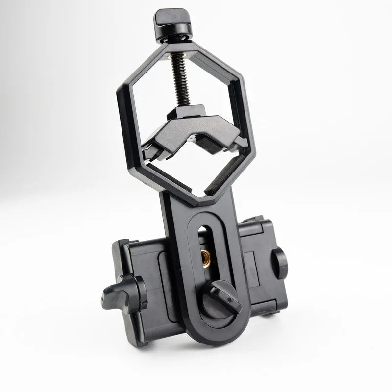 Universal Cell Phone Adapter Mount Telescope Phone Mount for Binocular Monocular Spotting Scope Telescope Quake black