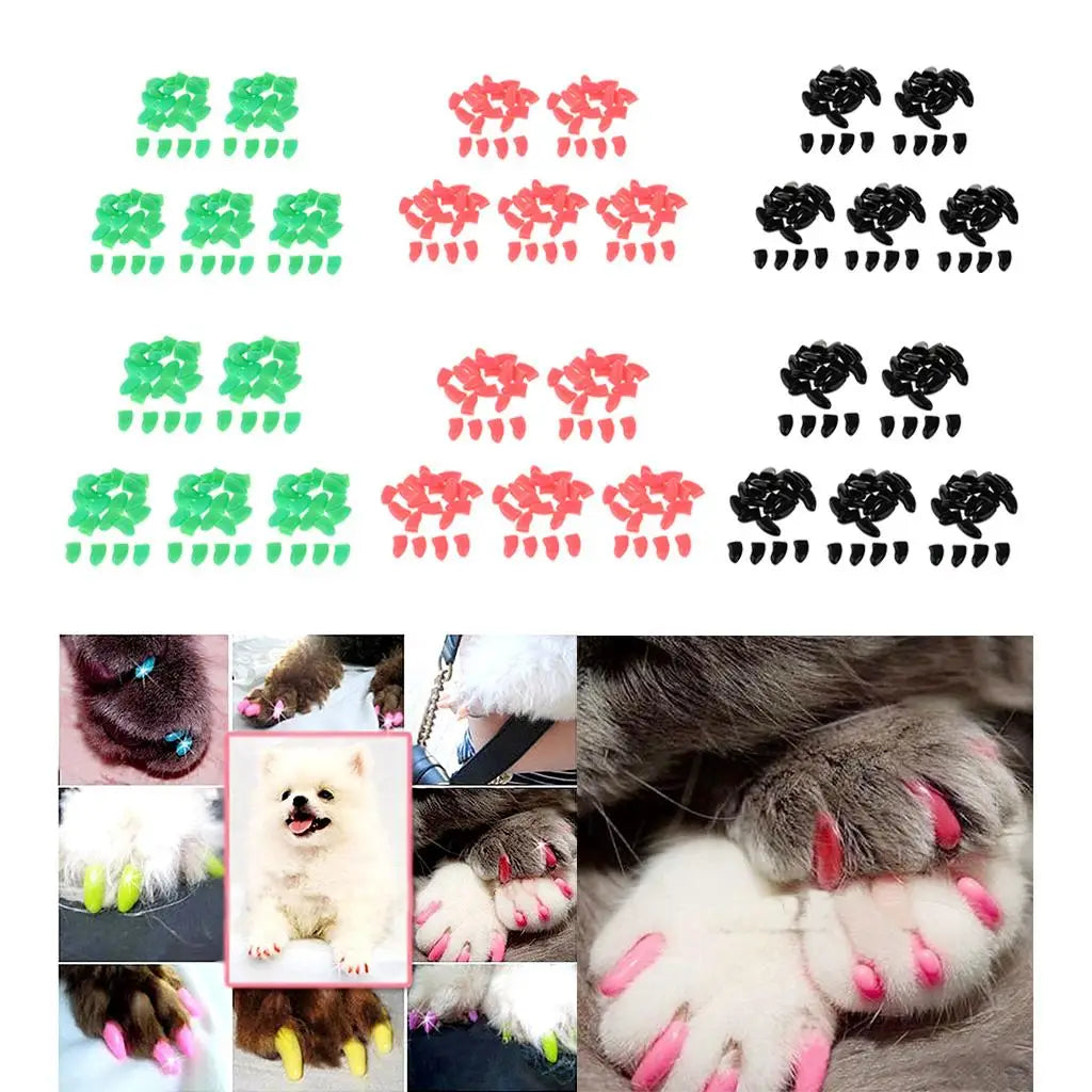 Cat Toenail Caps Plastic Pet Nail Protector Dog Grooming Trimmer for Home Furniture Defense Quake