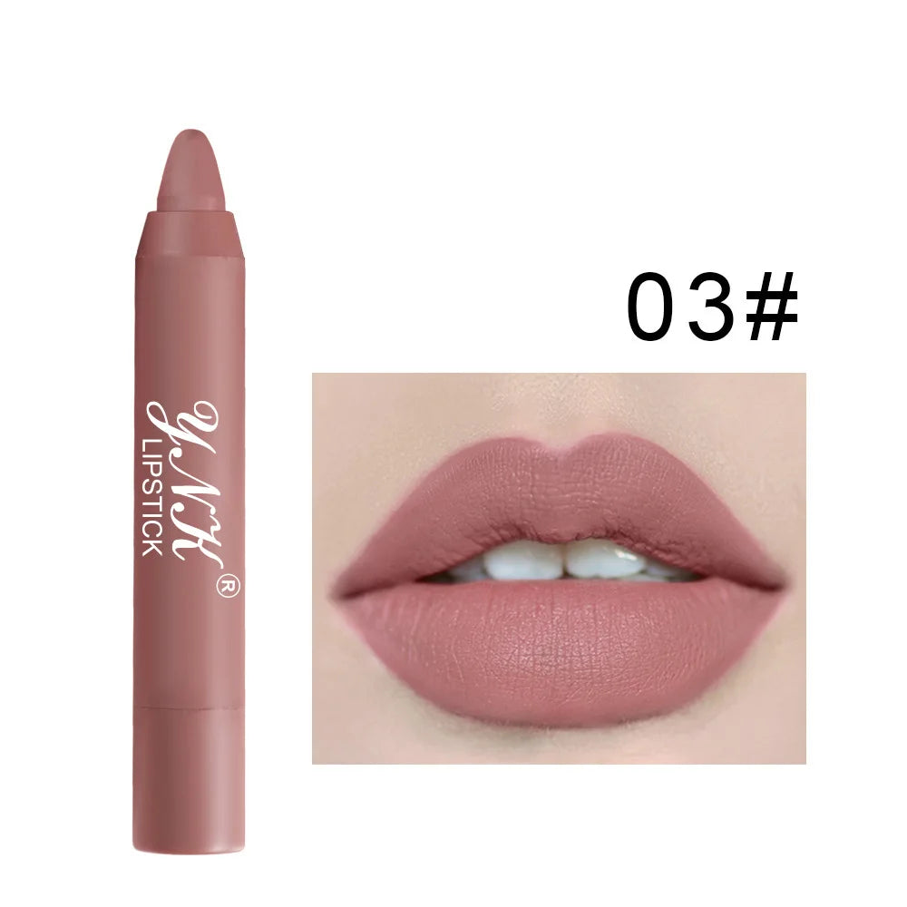 1PC Pink Series Velvet Matte Lipstick Pen Waterproof Long Lasting Red Lipstick Makeup Lip Tint Pen Cosmetic Makeup Quake 03