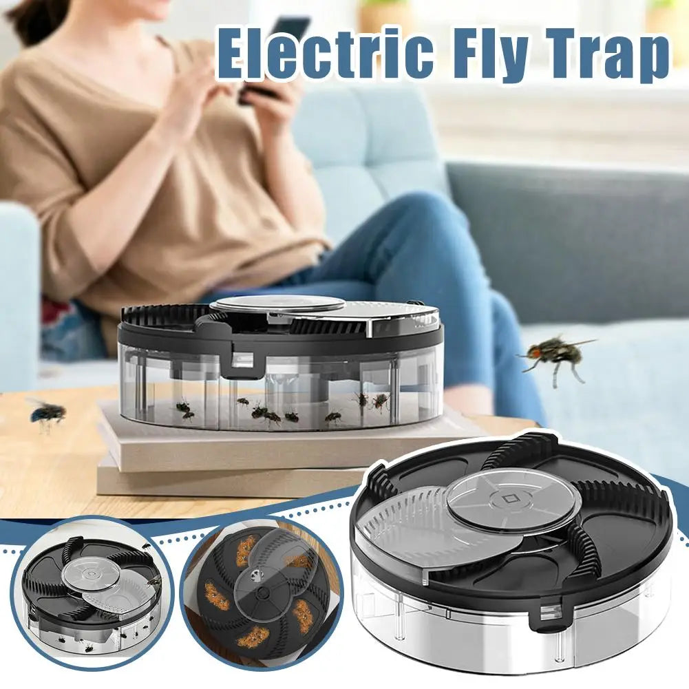 Portable USB Powered Fly Trap Catcher Low Noise Physical Insect Control Device with Removable Collection Box Quake