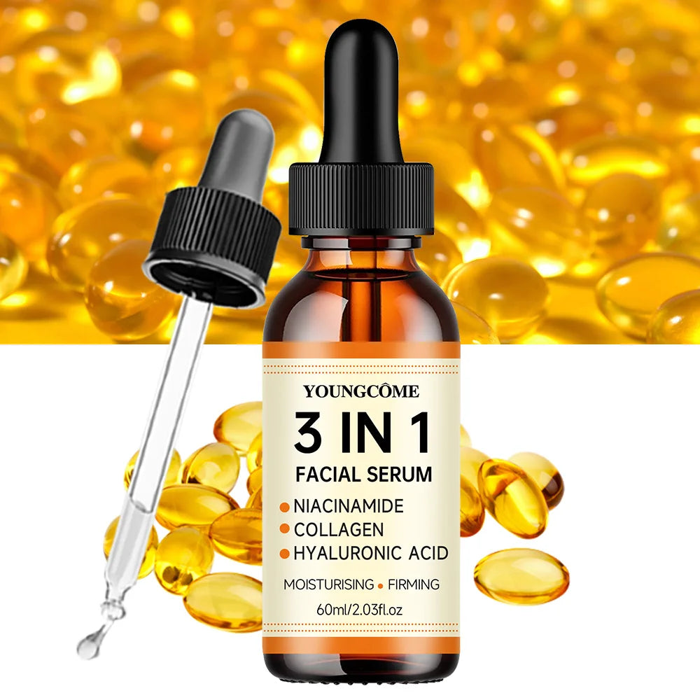 Face Serum 3 in 1 Nicotinamide Anti-Aging Wrinkle Face Serum Facial Moisturizing Brightening Firming Facial Essence Face Quake