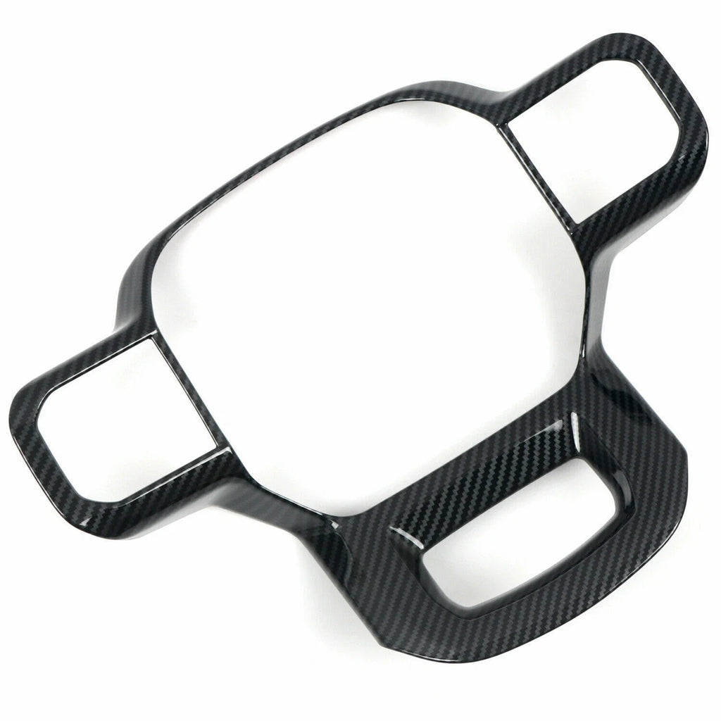 For Ford F150 F-150 2021-2025 ABS Carbon Fiber Style Inner Sticker Car Interior Steering Wheel Cover Trim Frame Decotation Auto Quake