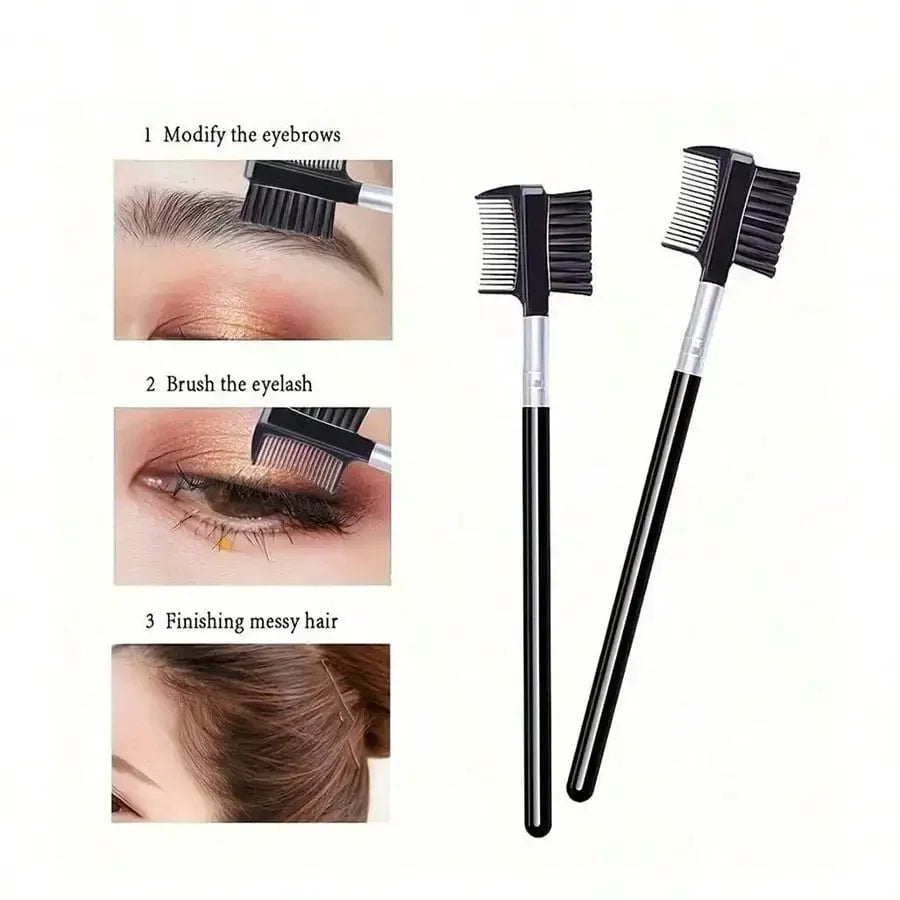 Eyelash Wand, Eyebrow Brush,11-In-1 Eyelash Grooming Kit, Includes Eyelash Curler With Comb Separator, 4 Silicone Refill Pads Quake