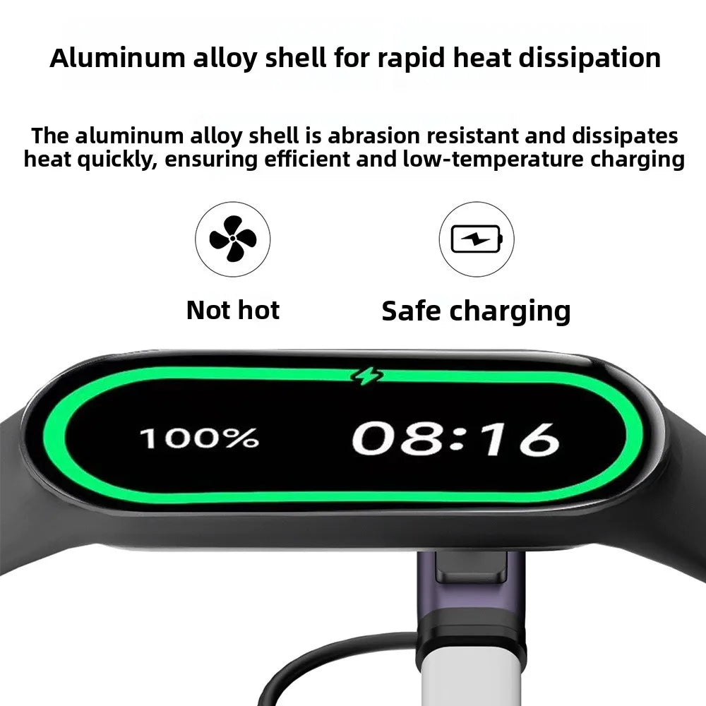 LED Indicator Magnetic Charger Converter Smart Band Charging Adapter for Xiaomi Smart Band 8/9/10/Pro/NFC Redmi Watch 5/4/3 Quake