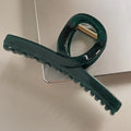 Vintage Shark Clip Elegant French Disc Hairpin Grab Clip Large Girls Women Headwear Hair Styling Tools Accessories Quake 6 dark green
