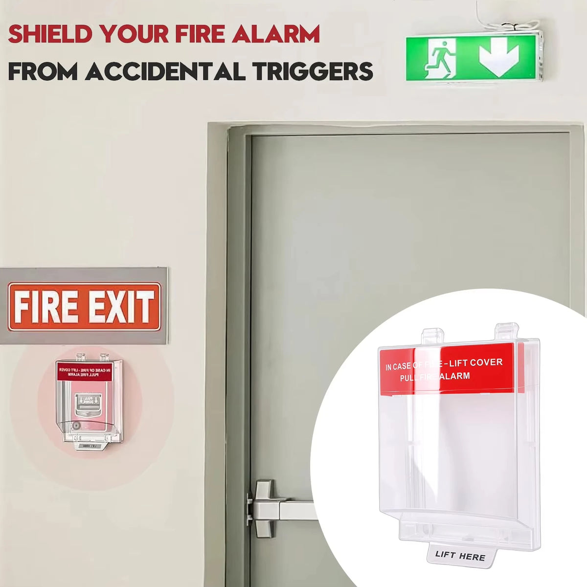 Fire Emergency Switch Protective Cover Manual Fire Alarm Rainproof Cover Transparent Manual Emergency Button Housing Quake