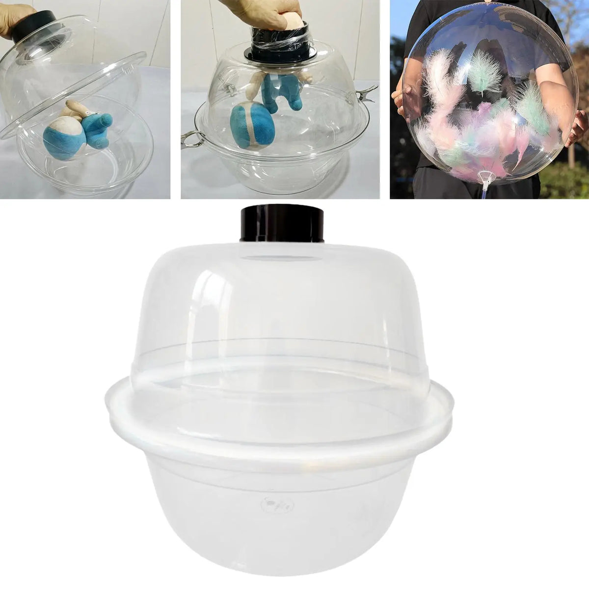 Transparent Balloon Stuffer Stuffed Balloons Decorations Stuffer Expander Gift Filler for Wedding Gift Decorative Party Birthday Quake White
