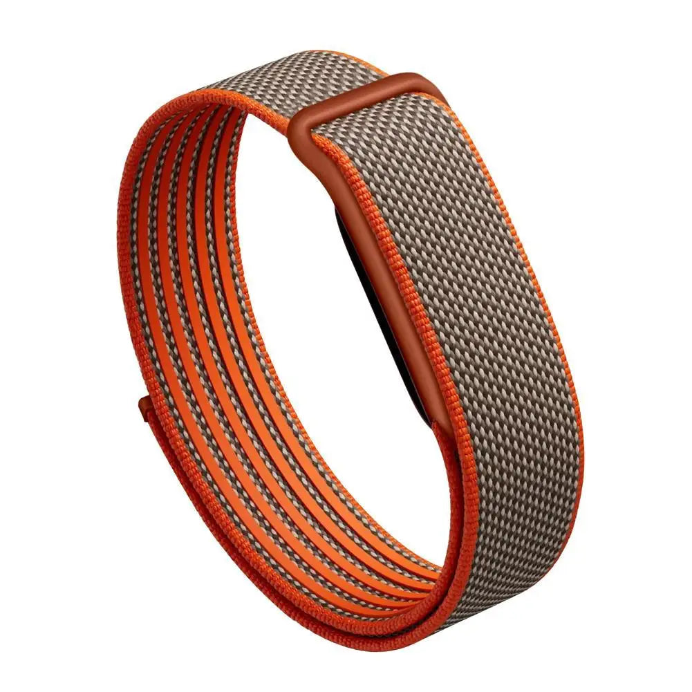 For Google Fitbit Air Nylon Watch Band Adjustable Loop Strap Breathable Soft Wristband for Fitness Sports Outdoor Daily Wear Quake Brown
