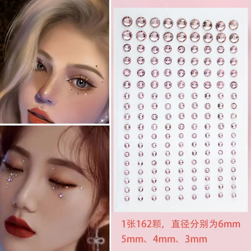 Eye Tear Makeup Teardrop Diamonds Rhinestone Stickers Self Adhesive Face Decoration for Women DIY Party Temporary Tattoo Sticker Quake NO.33