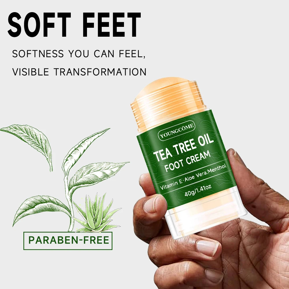 Tea Tree Oil Foot Cream Deep Hydrating Foot Care Moisturizing Roughness Softens Cracked Feet Exfoliating Foot Care Quake
