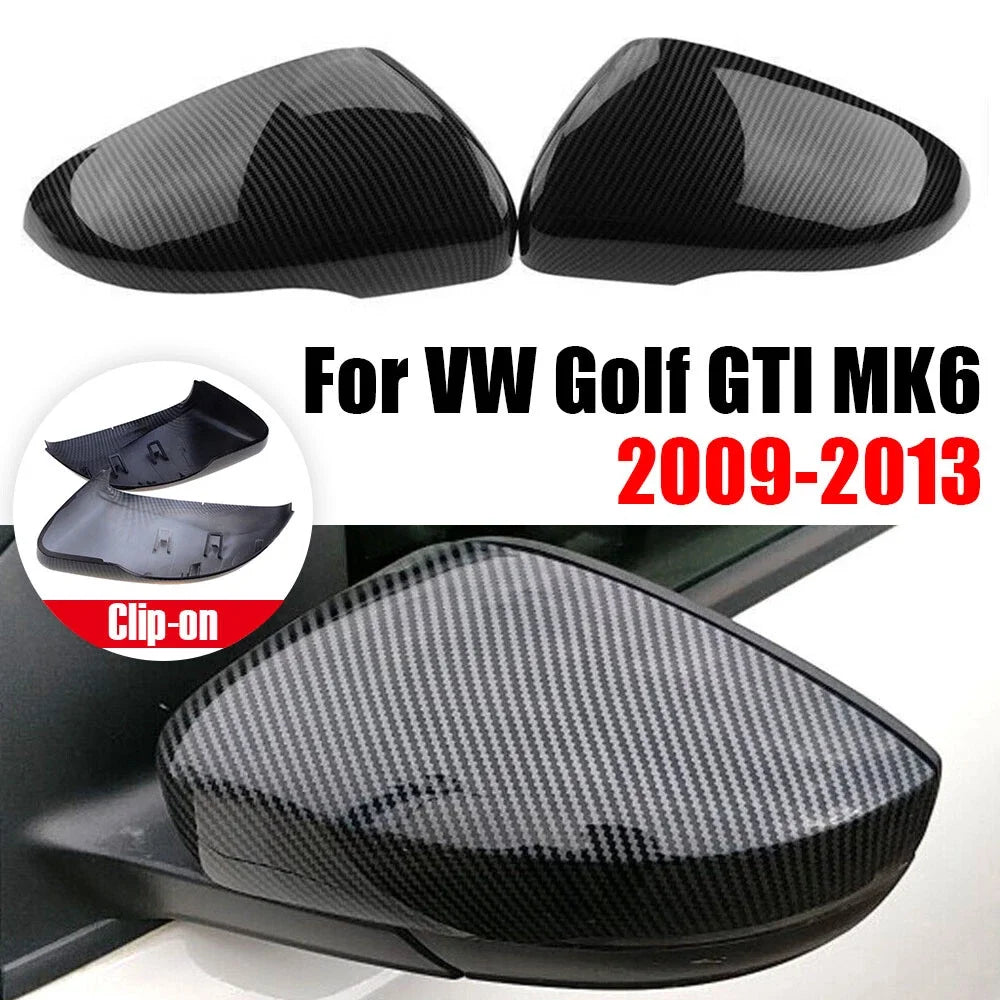 For VW Volkswagen Golf 6 MK6 GTI GTD 2009-2013 Car Replacement Rearview Side Mirror Cover Wing Cap Exterior Door Case Trim Auto Quake
