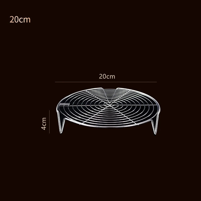 1pcs Stainless Steel Steamer Rack Multifunction Pot Steaming Tray Dumplings Eggs Grill Stand 16cm 18cm 20cm 22cm Quake H3-20cm