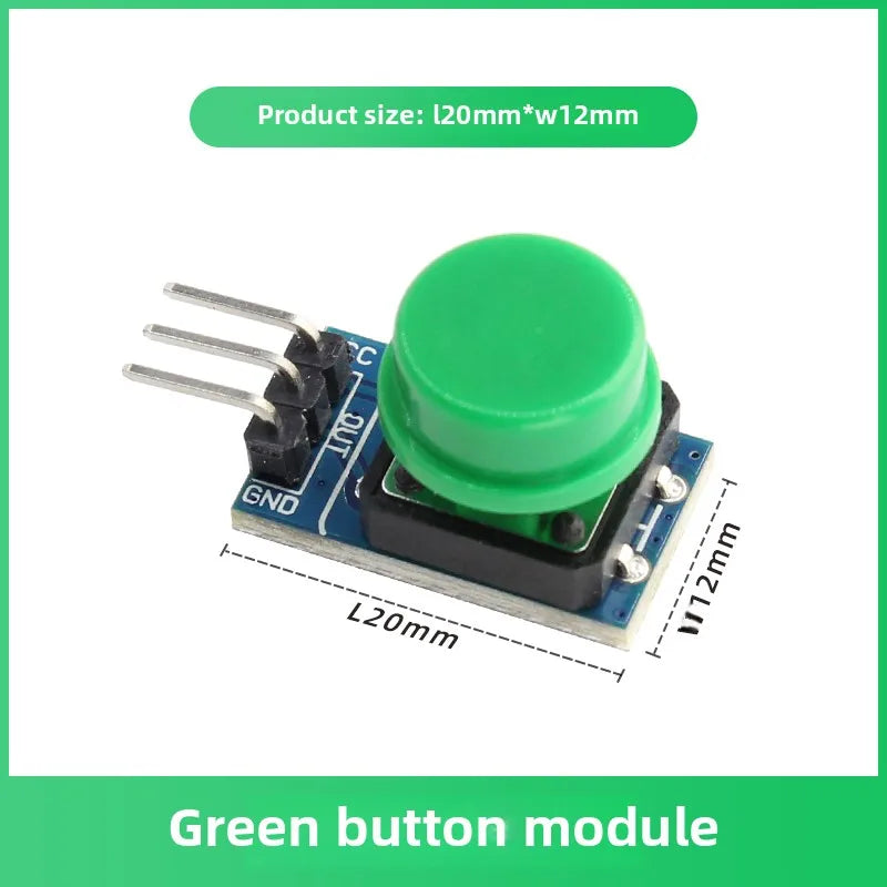 Touch Button Switch Module MCU Digital Touch Switch with Button Cap Electronic Building Block Micro Switch Quake green